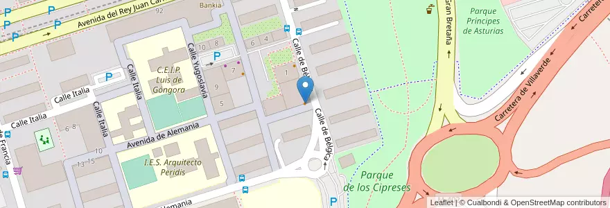 Mapa de ubicacion de O'pulpiño en اسپانیا, بخش خودمختار مادرید, بخش خودمختار مادرید, Área Metropolitana De Madrid Y Corredor Del Henares, Leganés.