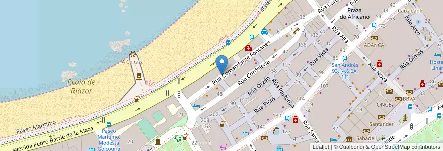 Mapa de ubicacion de ORA en Sepanyol, Galicia / Galiza, A Coruña, A Coruña, A Coruña.