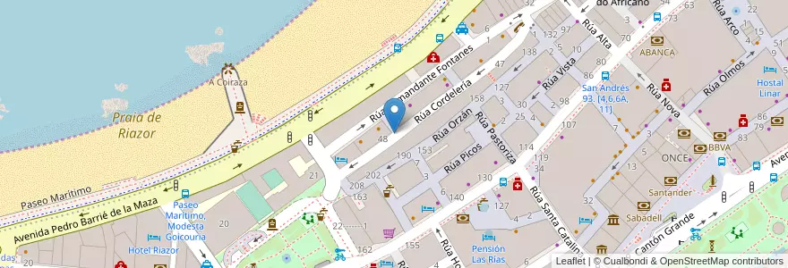 Mapa de ubicacion de ORA en Spagna, Galizia, A Coruña, A Coruña, A Coruña.