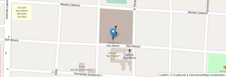 Mapa de ubicacion de Oratorio Don Bosco en 阿根廷, Corrientes, Departamento Curuzú Cuatiá, Municipio De Curuzú Cuatiá.