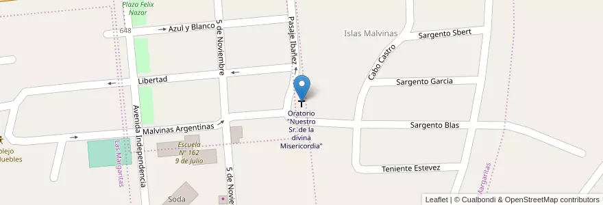 Mapa de ubicacion de Oratorio "Nuestro Sr. de la divina Misericordia" en 阿根廷, Catamarca, Departamento Capital, Municipio De San Fernando Del Valle De Catamarca, San Fernando Del Valle De Catamarca.
