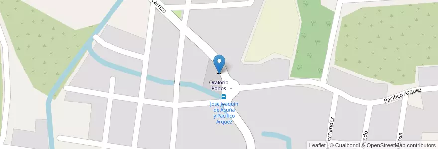 Mapa de ubicacion de Oratorio Polcos en Аргентина, Катамарка, Departamento Valle Viejo, Municipio De Valle Viejo, Polcos.