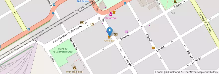Mapa de ubicacion de Orco Bar en Arjantin, Santa Fe, Departamento Rosario, Municipio De Pérez, Pérez.