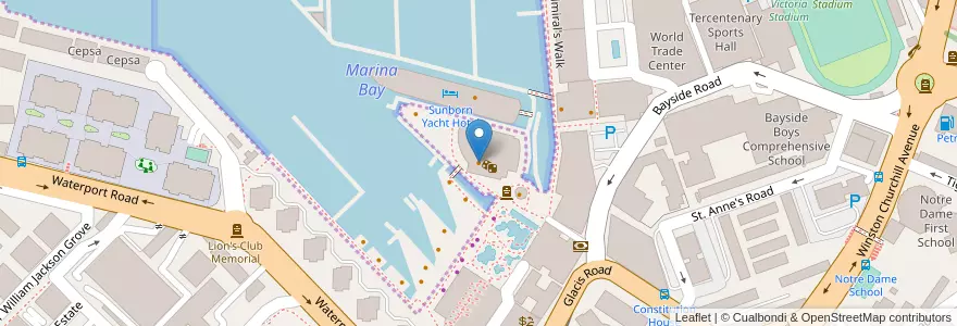 Mapa de ubicacion de O'Reilly's en 스페인, 지브롤터, Gibraltar.