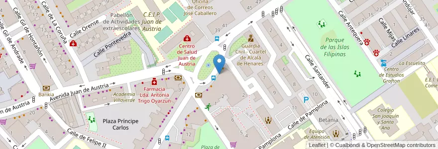 Mapa de ubicacion de Orenes en Испания, Мадрид, Мадрид, Área Metropolitana De Madrid Y Corredor Del Henares, Alcalá De Henares.