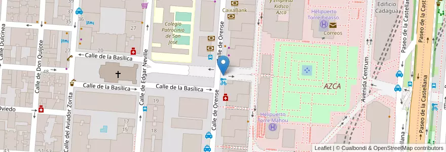 Mapa de ubicacion de ORENSE, CALLE, DE,14 en Испания, Мадрид, Мадрид, Área Metropolitana De Madrid Y Corredor Del Henares, Мадрид.
