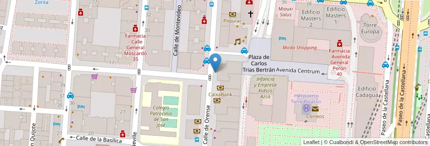 Mapa de ubicacion de ORENSE, CALLE, DE,22 A en Испания, Мадрид, Мадрид, Área Metropolitana De Madrid Y Corredor Del Henares, Мадрид.