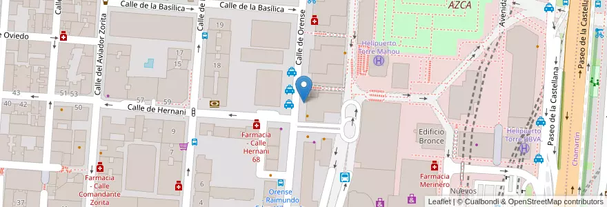 Mapa de ubicacion de ORENSE, CALLE, DE,6 en Spanien, Autonome Gemeinschaft Madrid, Autonome Gemeinschaft Madrid, Área Metropolitana De Madrid Y Corredor Del Henares, Madrid.