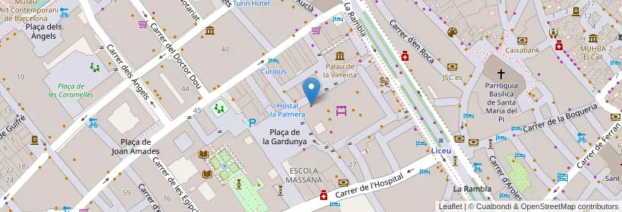 Mapa de ubicacion de Organic Barcelona en 西班牙, Catalunya, Barcelona, Barcelonès, Barcelona.
