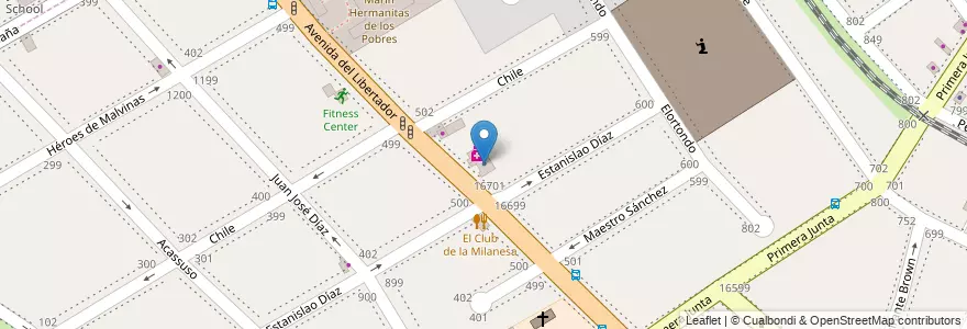 Mapa de ubicacion de Organización Acassuso en アルゼンチン, ブエノスアイレス州, Partido De San Isidro, San Isidro.