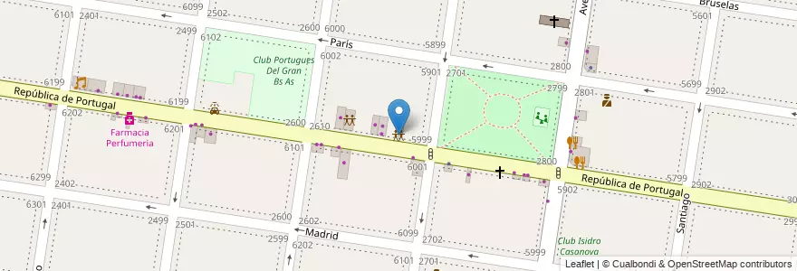 Mapa de ubicacion de Organizacion Integral De Fiestas en Arjantin, Buenos Aires, Partido De La Matanza, Isidro Casanova.