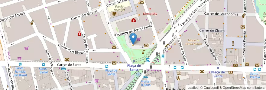 Mapa de ubicacion de Orhan en إسبانيا, كتالونيا, برشلونة, بارسلونس, Barcelona.