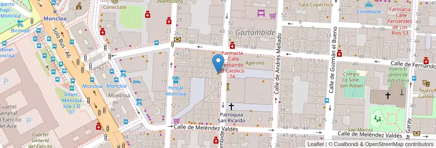 Mapa de ubicacion de OrsOmatto piadinas y mas que comer en إسبانيا, منطقة مدريد, منطقة مدريد, Área Metropolitana De Madrid Y Corredor Del Henares, مدريد.