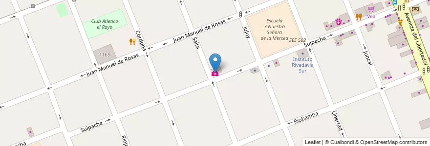 Mapa de ubicacion de Orthopedia en Arjantin, Buenos Aires, Partido De Merlo, Merlo.