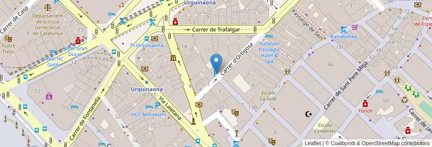 Mapa de ubicacion de Ortigosa en スペイン, カタルーニャ州, Barcelona, バルサルネス, Barcelona.