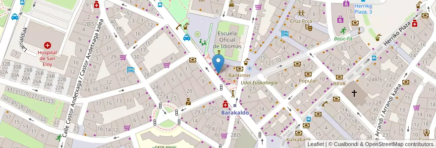 Mapa de ubicacion de Ortodoncia Gabriela del Castillo en Espagne, Pays Basque Autonome, Biscaye, Grand-Bilbao, Barakaldo.