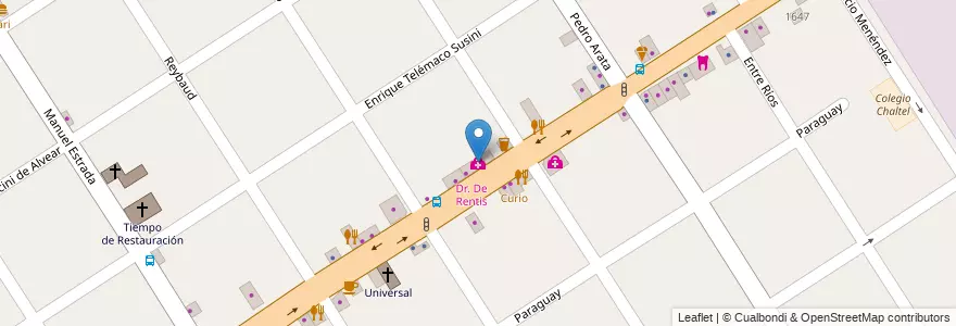Mapa de ubicacion de Ortodpedia del Pueblo en Arjantin, Buenos Aires, Partido De Tigre, Don Torcuato.