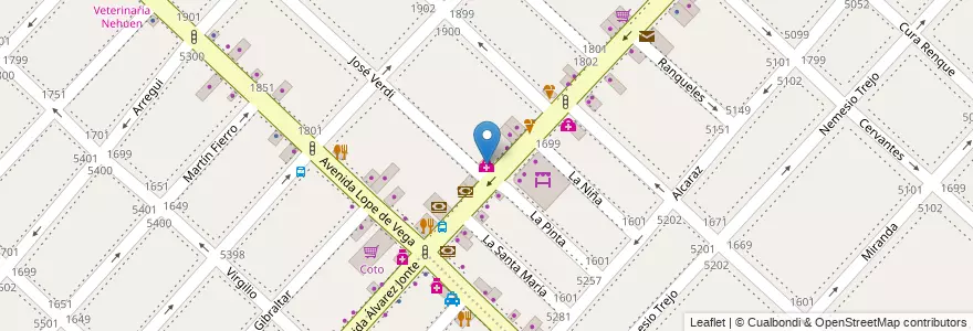 Mapa de ubicacion de Ortopedia Jonte, Monte Castro en 아르헨티나, Ciudad Autónoma De Buenos Aires, 부에노스아이레스, Comuna 10.