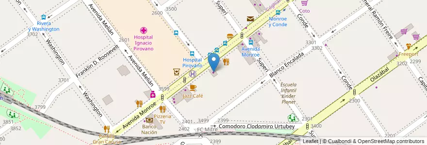Mapa de ubicacion de Ortopedia MCC, Belgrano en 阿根廷, Ciudad Autónoma De Buenos Aires, Comuna 12, 布宜诺斯艾利斯.