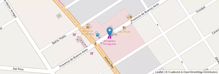 Mapa de ubicacion de Ortopedia Tortuguitas en アルゼンチン, ブエノスアイレス州, Partido De José C. Paz.