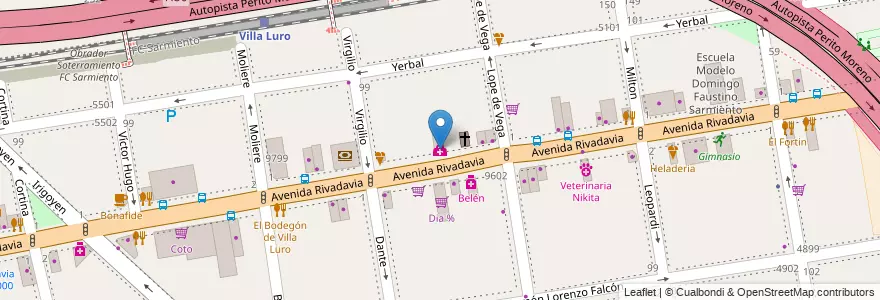 Mapa de ubicacion de Ortopedia, Villa Luro en Аргентина, Буэнос-Айрес, Буэнос-Айрес, Comuna 10.