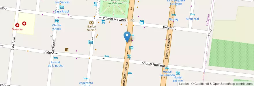 Mapa de ubicacion de Orujo en Arjantin, Salta, Cafayate, Municipio De Cafayate.