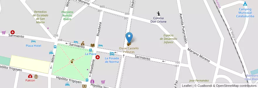 Mapa de ubicacion de Oscar Castelló Pinturas en 阿根廷, Córdoba, Departamento Punilla, Pedanía Dolores, Municipio De Capilla Del Monte, Capilla Del Monte.