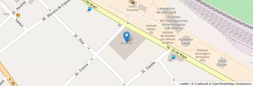 Mapa de ubicacion de Oscorial en Arjantin, Buenos Aires, Partido De General San Martín, Villa Lynch.