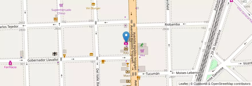 Mapa de ubicacion de OSDE en アルゼンチン, ブエノスアイレス州, Partido De Lanús, Lanús Oeste.