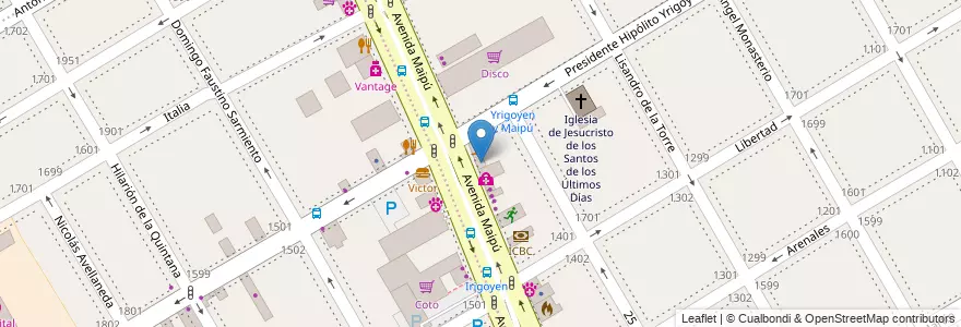 Mapa de ubicacion de OSDE en Arjantin, Buenos Aires, Partido De Vicente López, Vicente López.