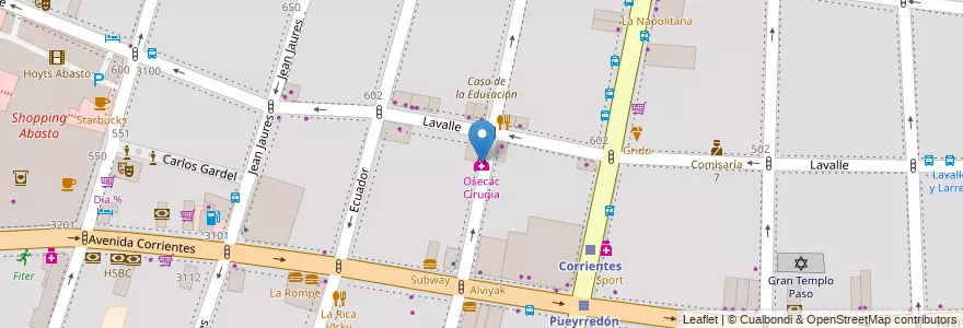 Mapa de ubicacion de Osecac Cirugia, Balvanera en 아르헨티나, Ciudad Autónoma De Buenos Aires, Comuna 3, 부에노스아이레스.