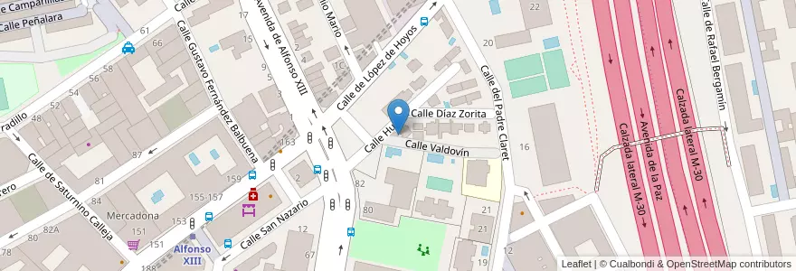 Mapa de ubicacion de Osobuco en Spanje, Comunidad De Madrid, Comunidad De Madrid, Área Metropolitana De Madrid Y Corredor Del Henares, Madrid.
