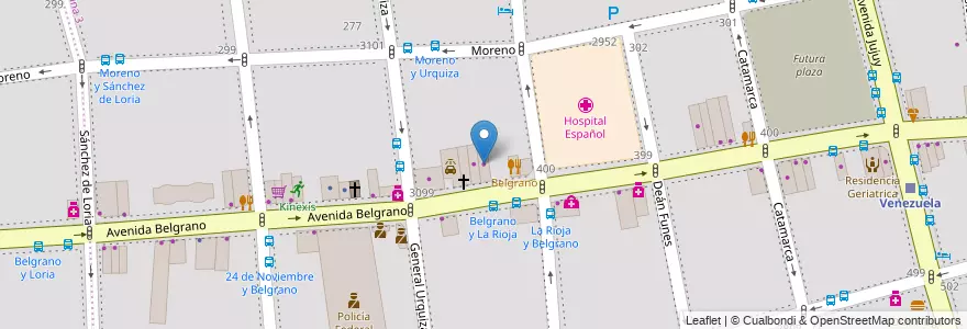Mapa de ubicacion de Osteolife, Balvanera en Аргентина, Буэнос-Айрес, Comuna 3, Буэнос-Айрес.