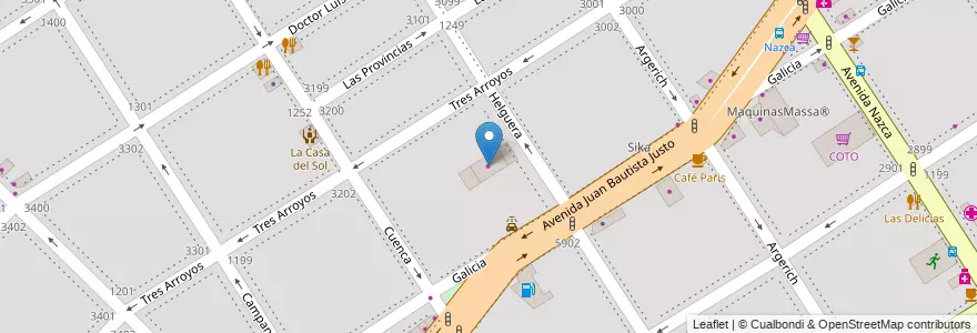 Mapa de ubicacion de Osvaldo Antelo, Villa Santa Rita en 阿根廷, Ciudad Autónoma De Buenos Aires, 布宜诺斯艾利斯.