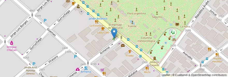 Mapa de ubicacion de Otanic Gimnasio, Palermo en الأرجنتين, Ciudad Autónoma De Buenos Aires, Buenos Aires, Comuna 14.