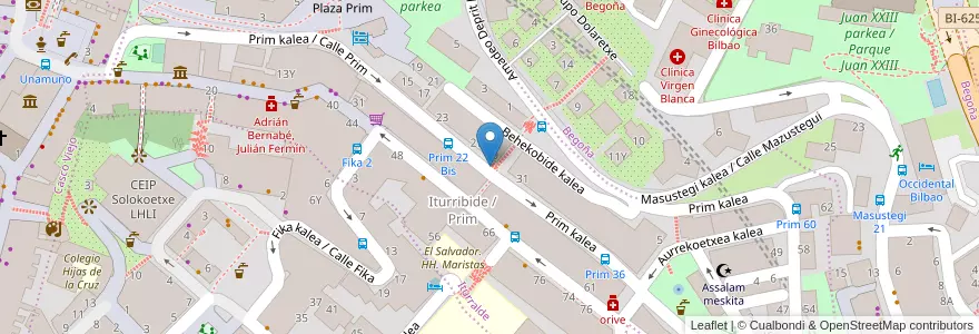 Mapa de ubicacion de OTA/TAO (10) en 스페인, Euskadi, Bizkaia, Bilboaldea, 빌바오.