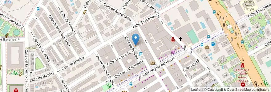 Mapa de ubicacion de Otero en Испания, Мадрид, Мадрид, Área Metropolitana De Madrid Y Corredor Del Henares, Мадрид.