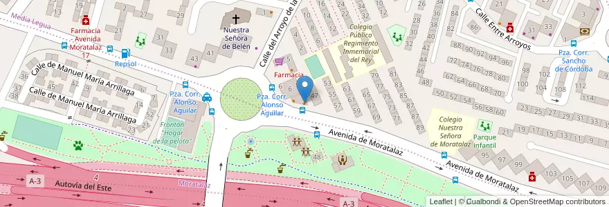 Mapa de ubicacion de Otole en إسبانيا, منطقة مدريد, منطقة مدريد, Área Metropolitana De Madrid Y Corredor Del Henares, مدريد.