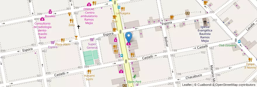 Mapa de ubicacion de Otropedía Pedicuros en Arjantin, Buenos Aires, Partido De La Matanza, Ramos Mejía.