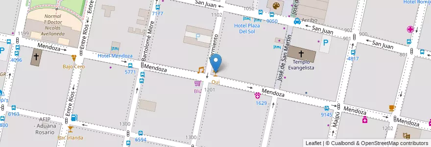 Mapa de ubicacion de Oui en Argentine, Santa Fe, Departamento Rosario, Municipio De Rosario, Rosario.