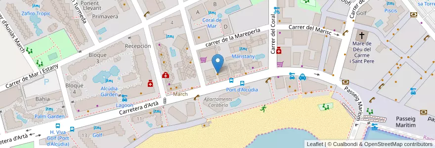 Mapa de ubicacion de Our Plaice en Испания, Балеарские Острова, España (Mar Territorial), Raiguer, Балеарские Острова, Alcúdia.