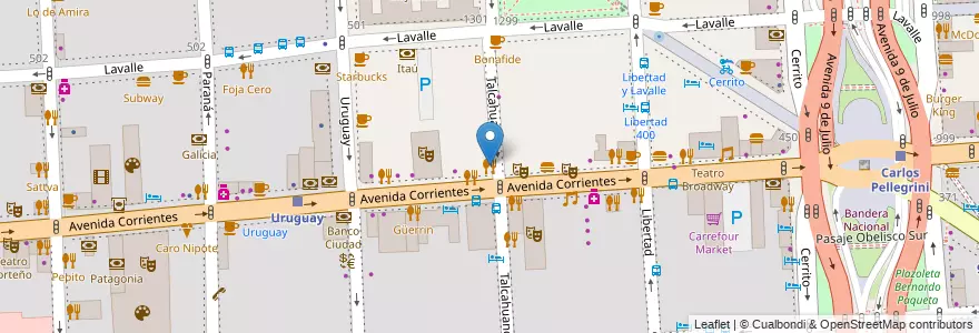 Mapa de ubicacion de Ouro Preto, San Nicolas en آرژانتین, Ciudad Autónoma De Buenos Aires, Comuna 1, Buenos Aires.