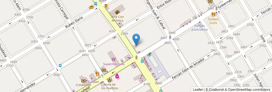 Mapa de ubicacion de Outlet Munro Muebles en Argentina, Buenos Aires, Partido De Vicente López, Vicente López.