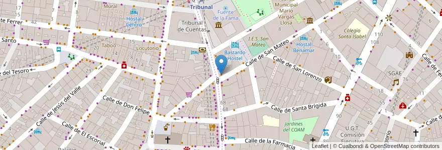 Mapa de ubicacion de Ōven mozzarella bar en Espanha, Comunidade De Madrid, Comunidade De Madrid, Área Metropolitana De Madrid Y Corredor Del Henares, Madrid.