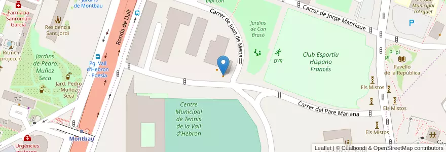 Mapa de ubicacion de Ovidio en 스페인, Catalunya, Barcelona, Barcelonès, 바르셀로나.