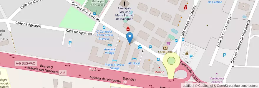 Mapa de ubicacion de OVO Zarzuela en Spanien, Autonome Gemeinschaft Madrid, Autonome Gemeinschaft Madrid, Área Metropolitana De Madrid Y Corredor Del Henares, Madrid.