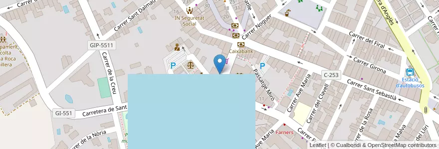 Mapa de ubicacion de Oxford House en İspanya, Catalunya, Selva, Girona, Santa Coloma De Farners.
