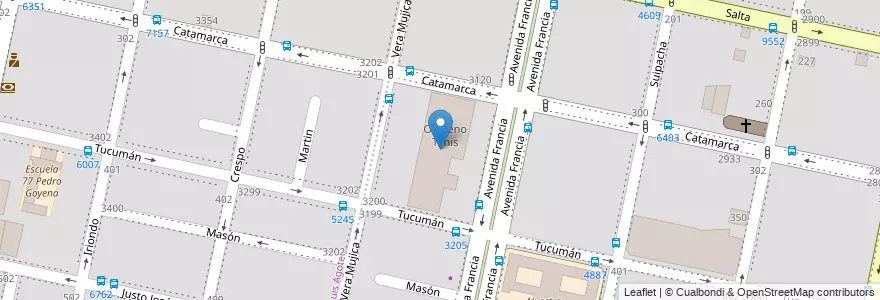 Mapa de ubicacion de Oxigeno Tenis en Arjantin, Santa Fe, Departamento Rosario, Municipio De Rosario, Rosario.