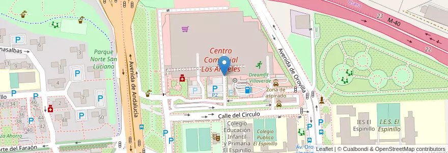 Mapa de ubicacion de P 2 en Sepanyol, Comunidad De Madrid, Comunidad De Madrid, Área Metropolitana De Madrid Y Corredor Del Henares, Madrid.