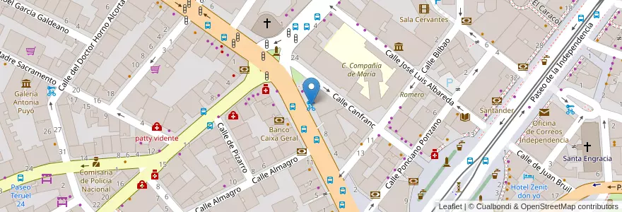 Mapa de ubicacion de P° Pamplona - Puerta del Carmen en スペイン, アラゴン州, サラゴサ, Zaragoza, サラゴサ.
